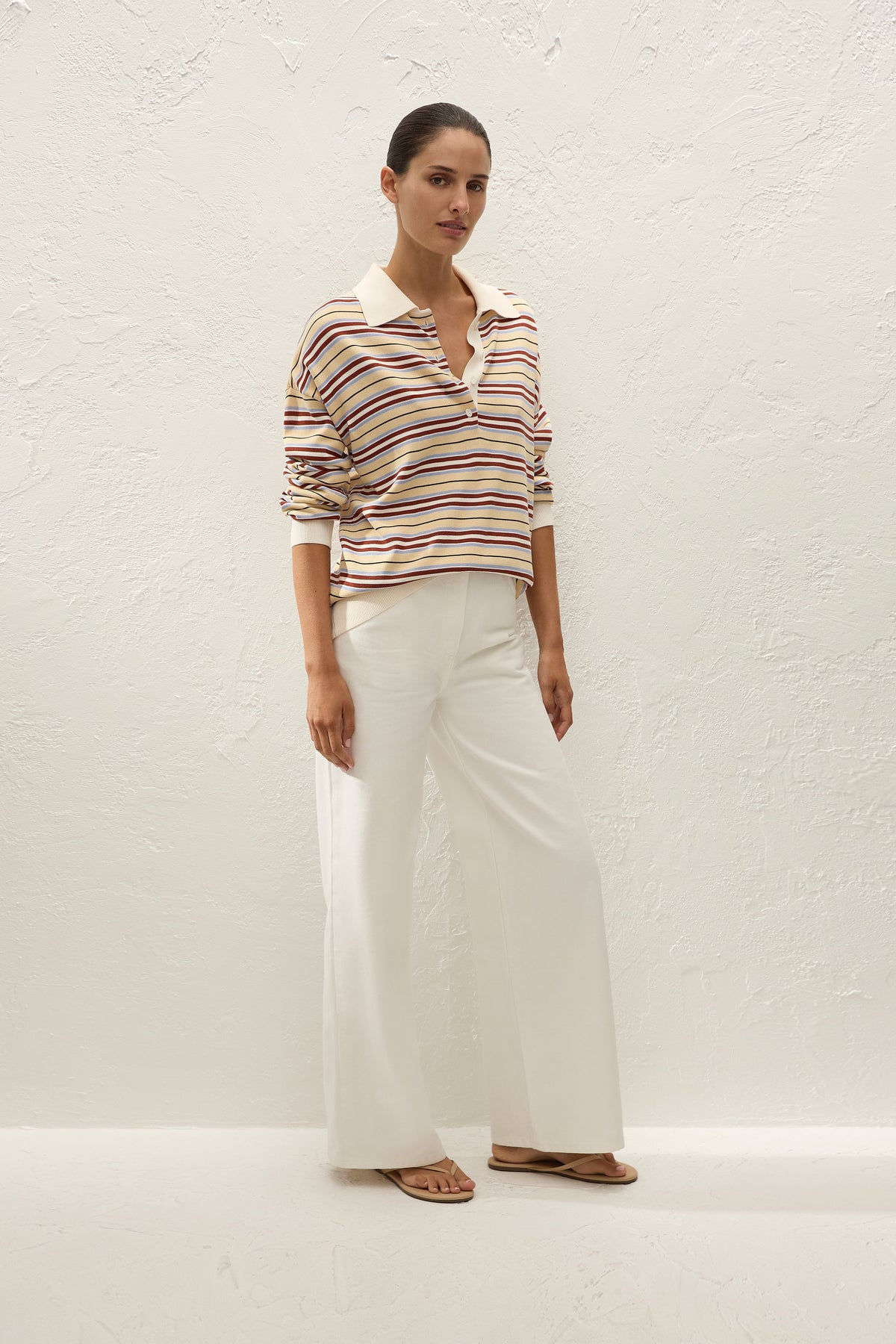 Harlow Oversized Polo Cila Stripe Butter
