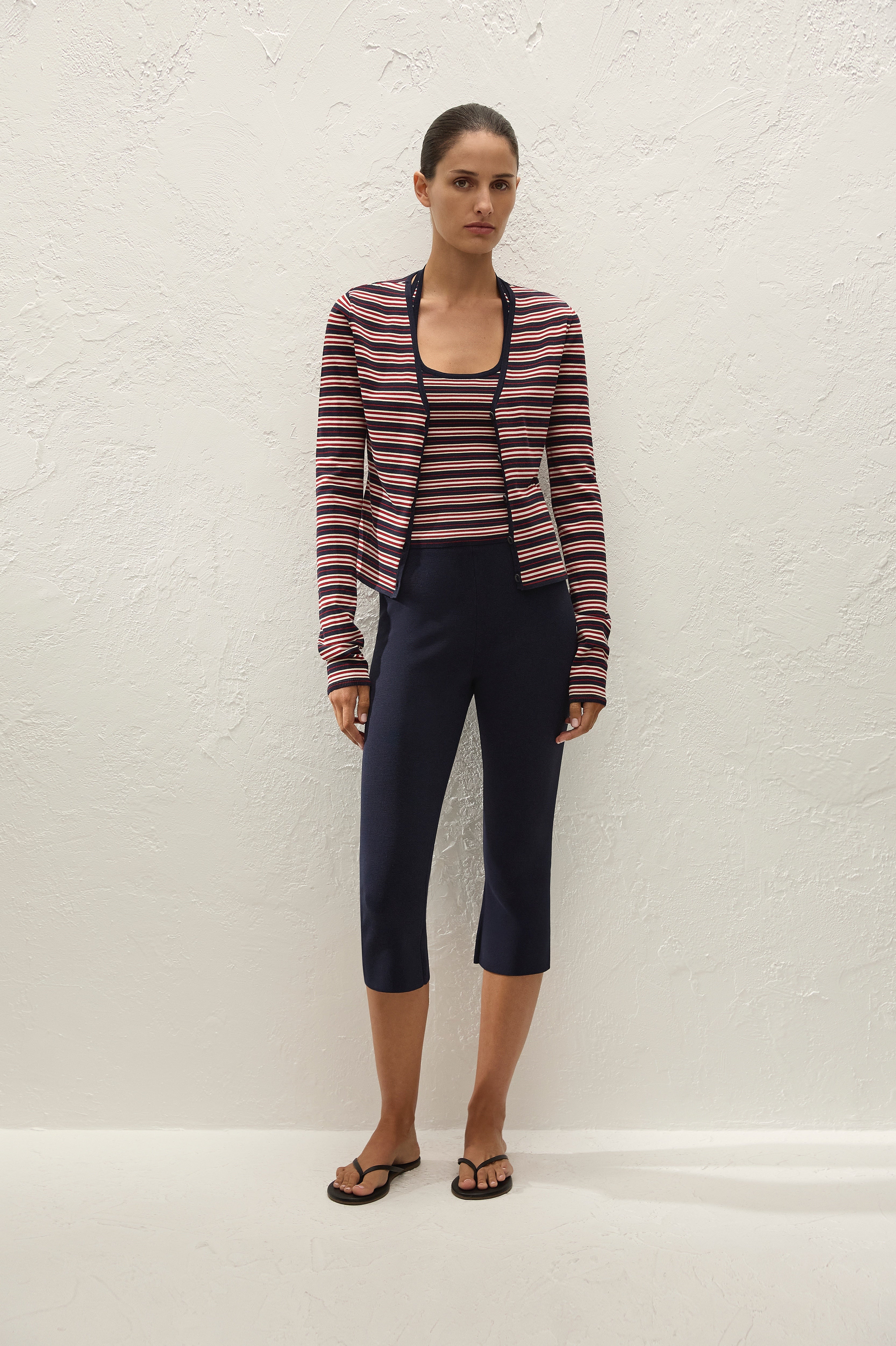 Doris Cardigan Cila Stripe Navy