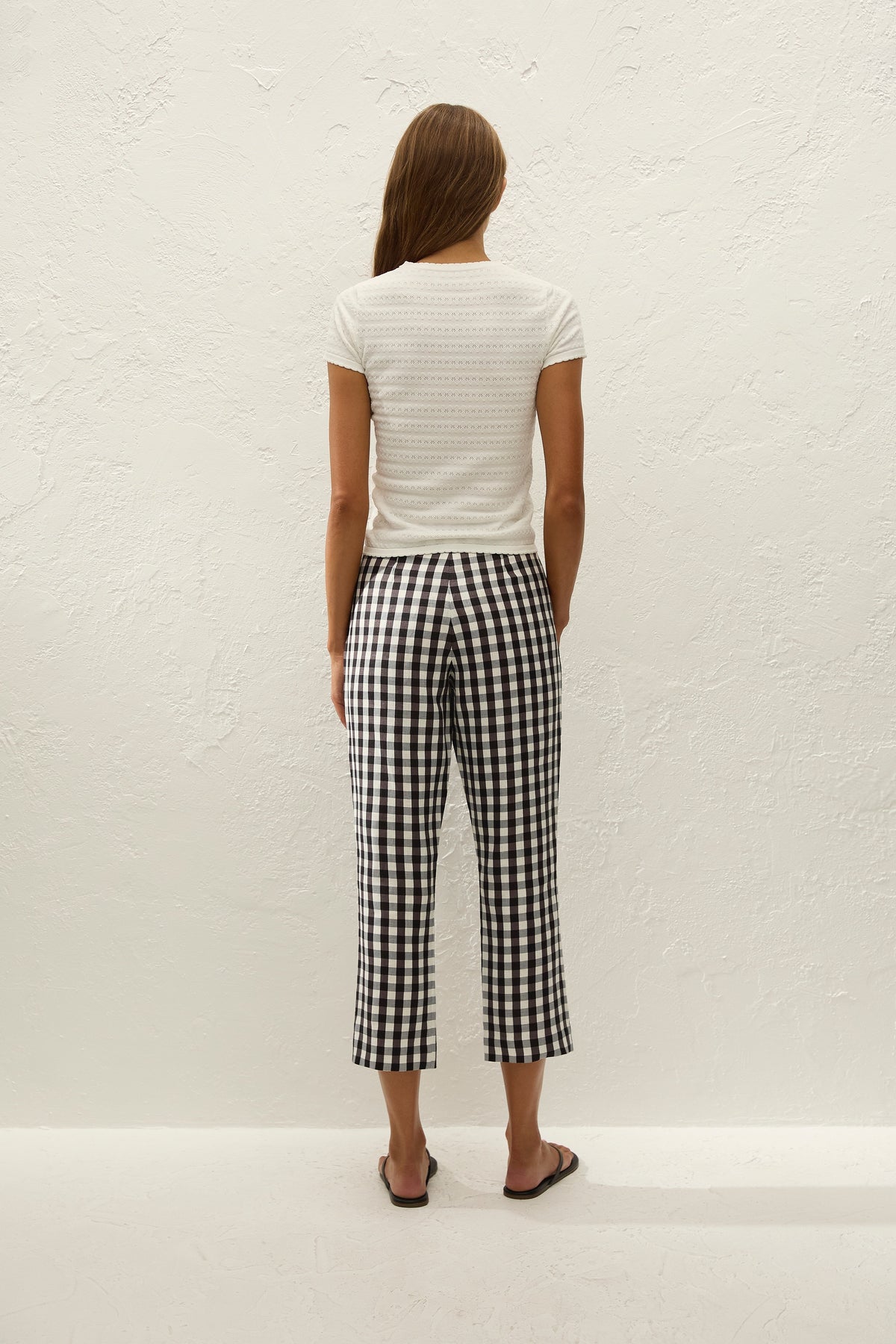 Iria Capri Pant Gingham Black