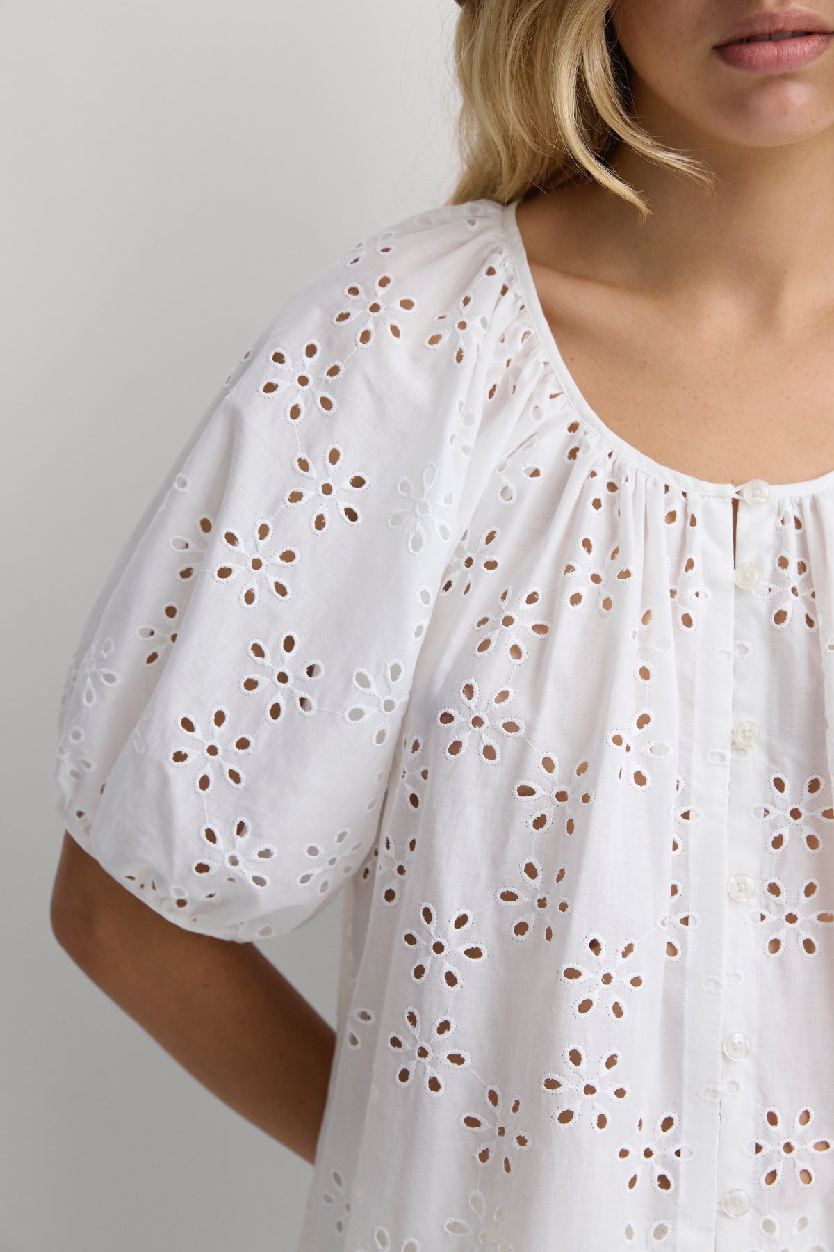 Cochiti Top Sandara Broderie White