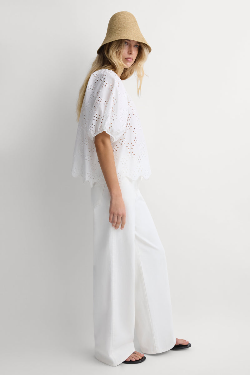 Cochiti Top Sandara Broderie White