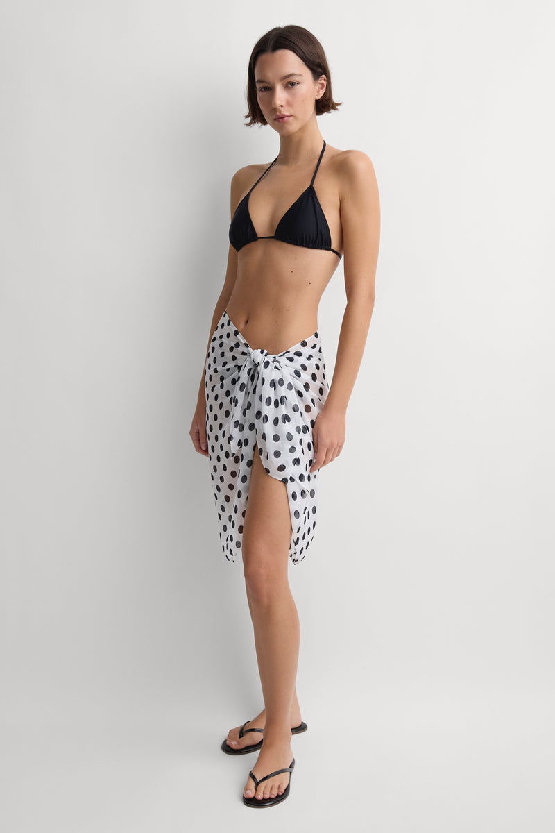 Mirra Pareo White Black Dot