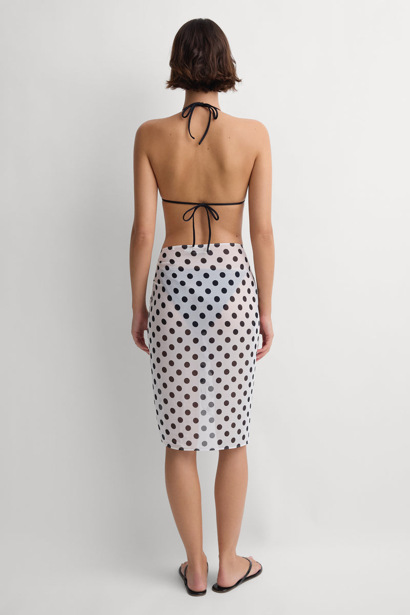 Mirra Pareo White Black Dot