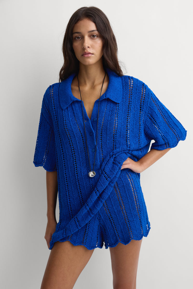 Luis Polo Top Cobalt