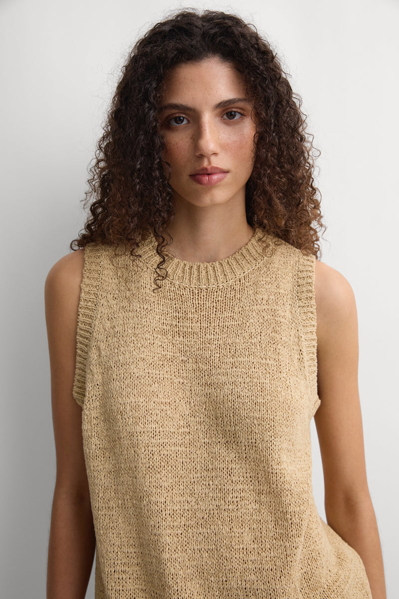 The Knit Vest Wheat