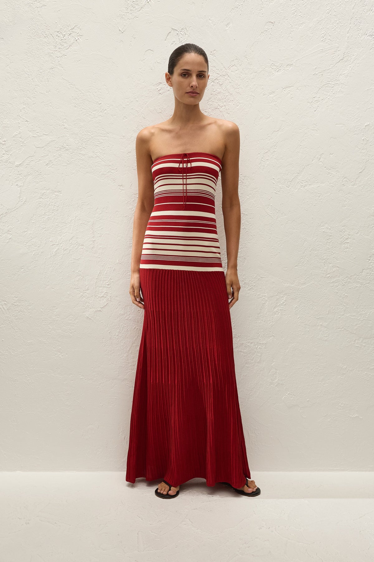 Valmir Maxi Dress Valdemar Stripe Red Ochre