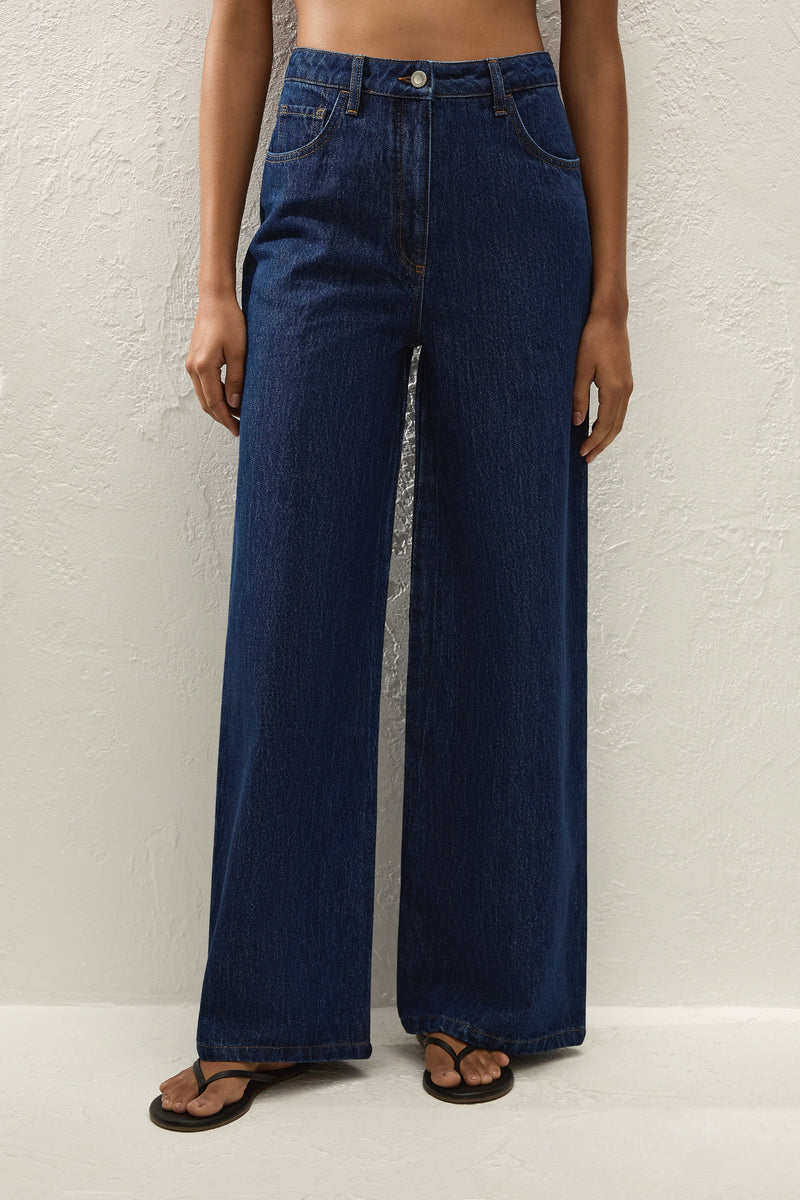 Quinta Wide Jean Dark Indigo