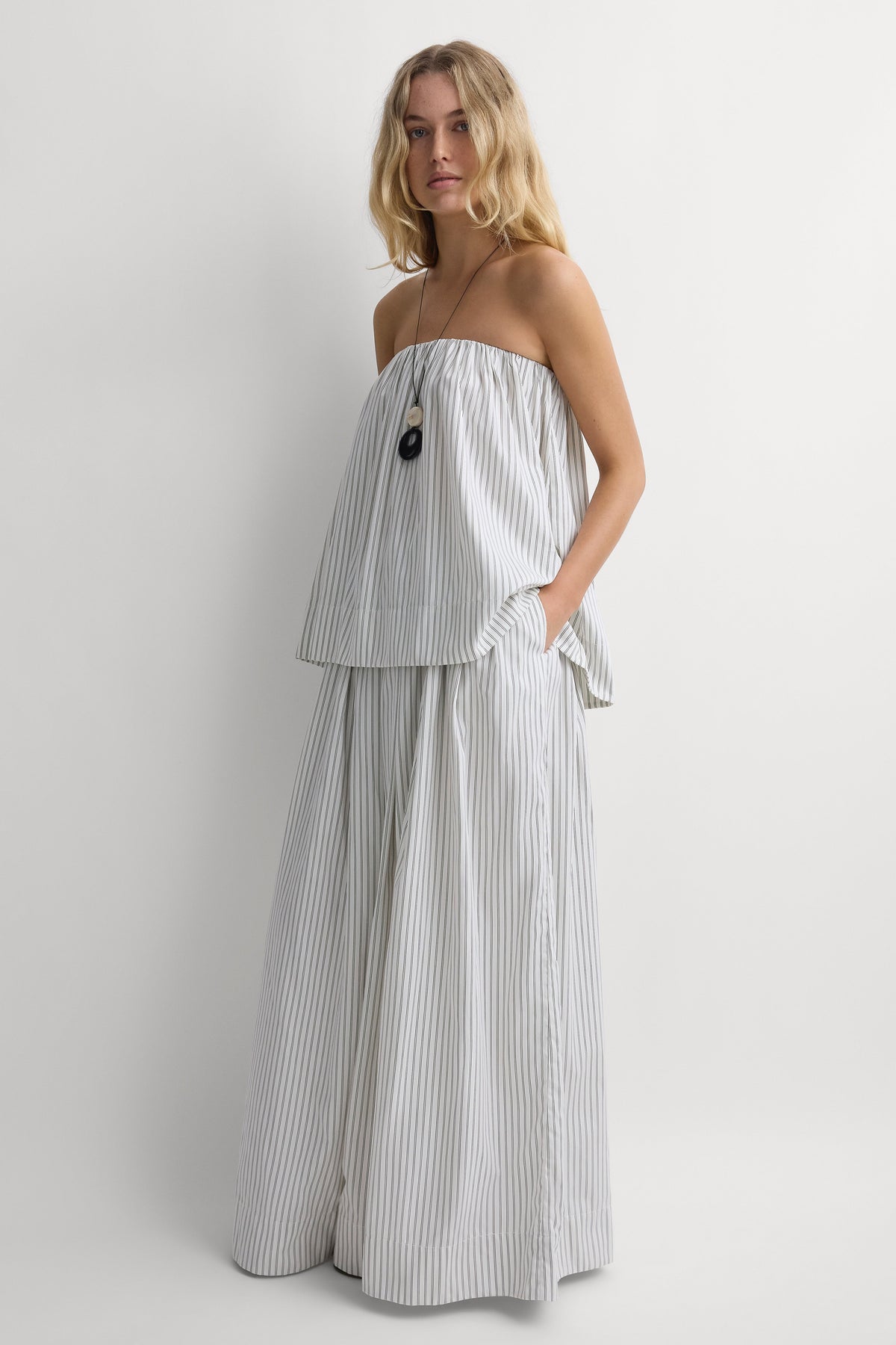 Maura Top Oliva Stripe Ecru