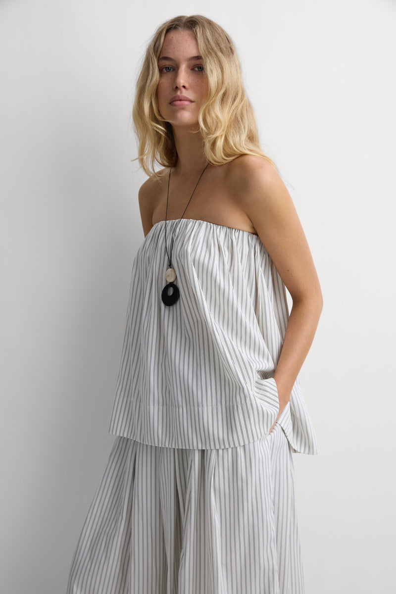 Maura Top Oliva Stripe Ecru