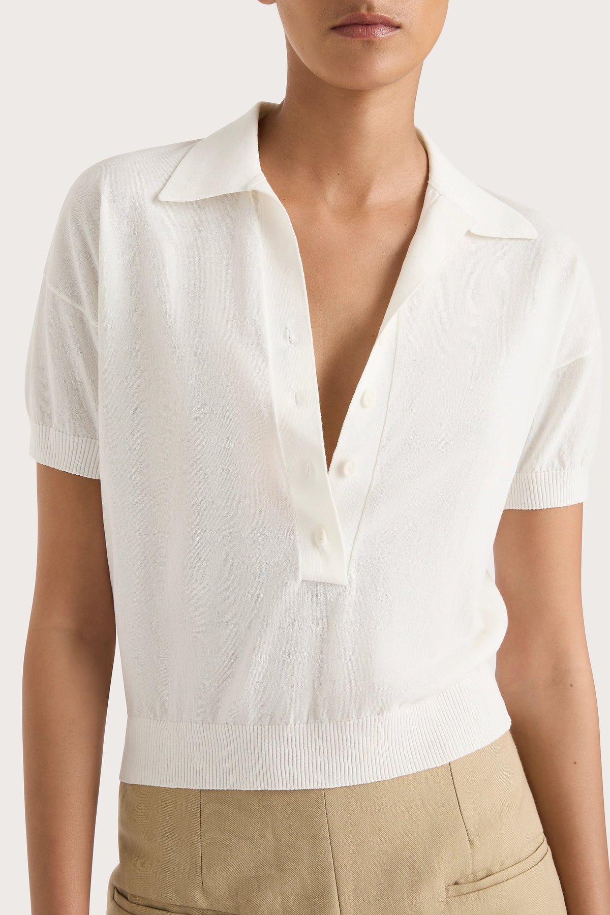 Sable Polo Shirt White - Final Sale