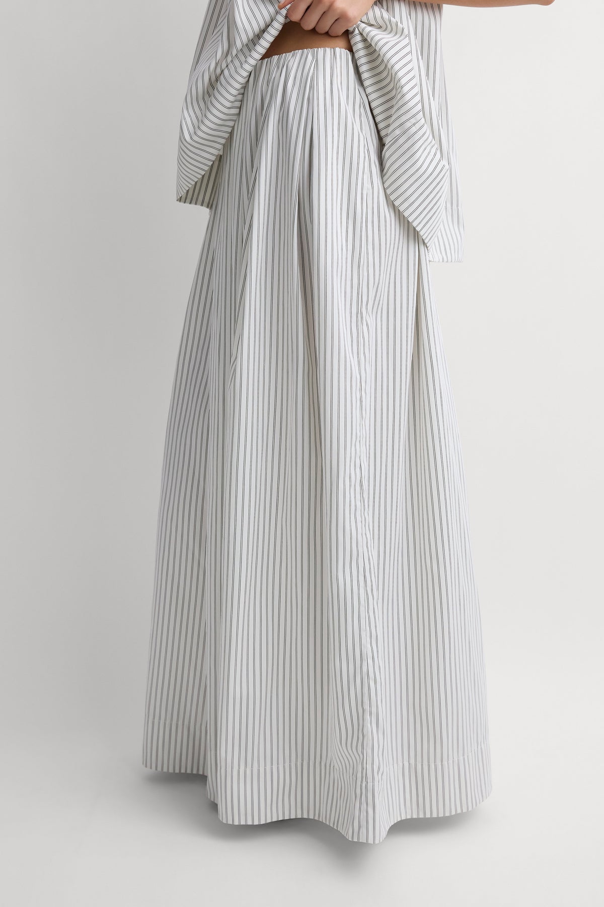 Eliana Skirt Oliva Stripe Ecru