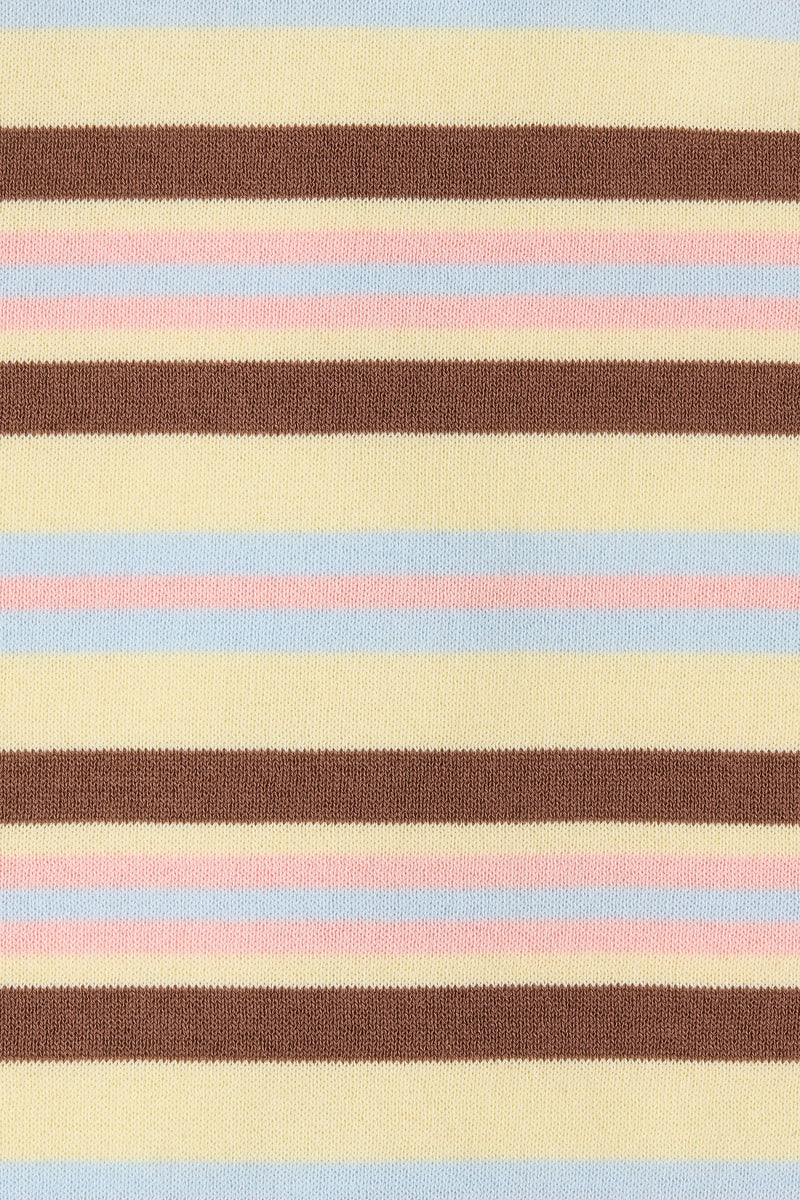 Sable Polo Shirt Breton Stripe Petal