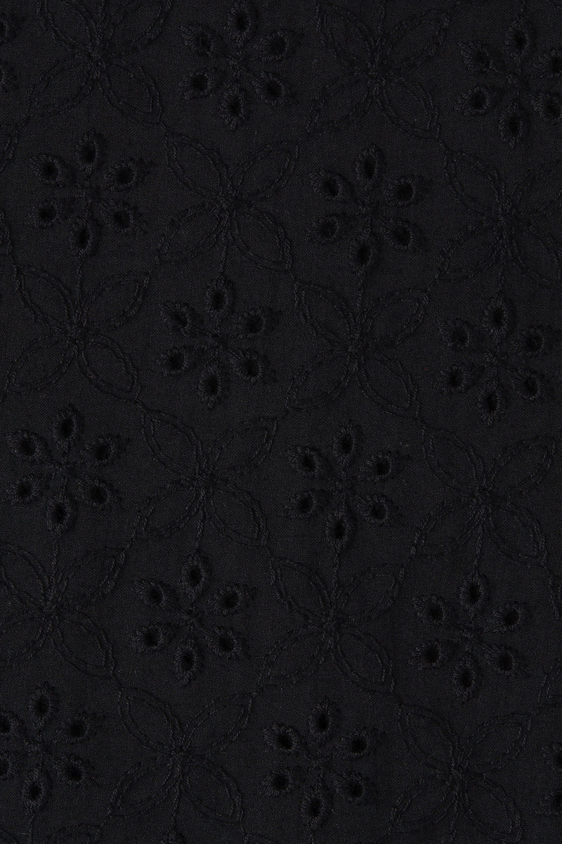 Juana Mini Dress Valentina Broderie Black - Final Sale