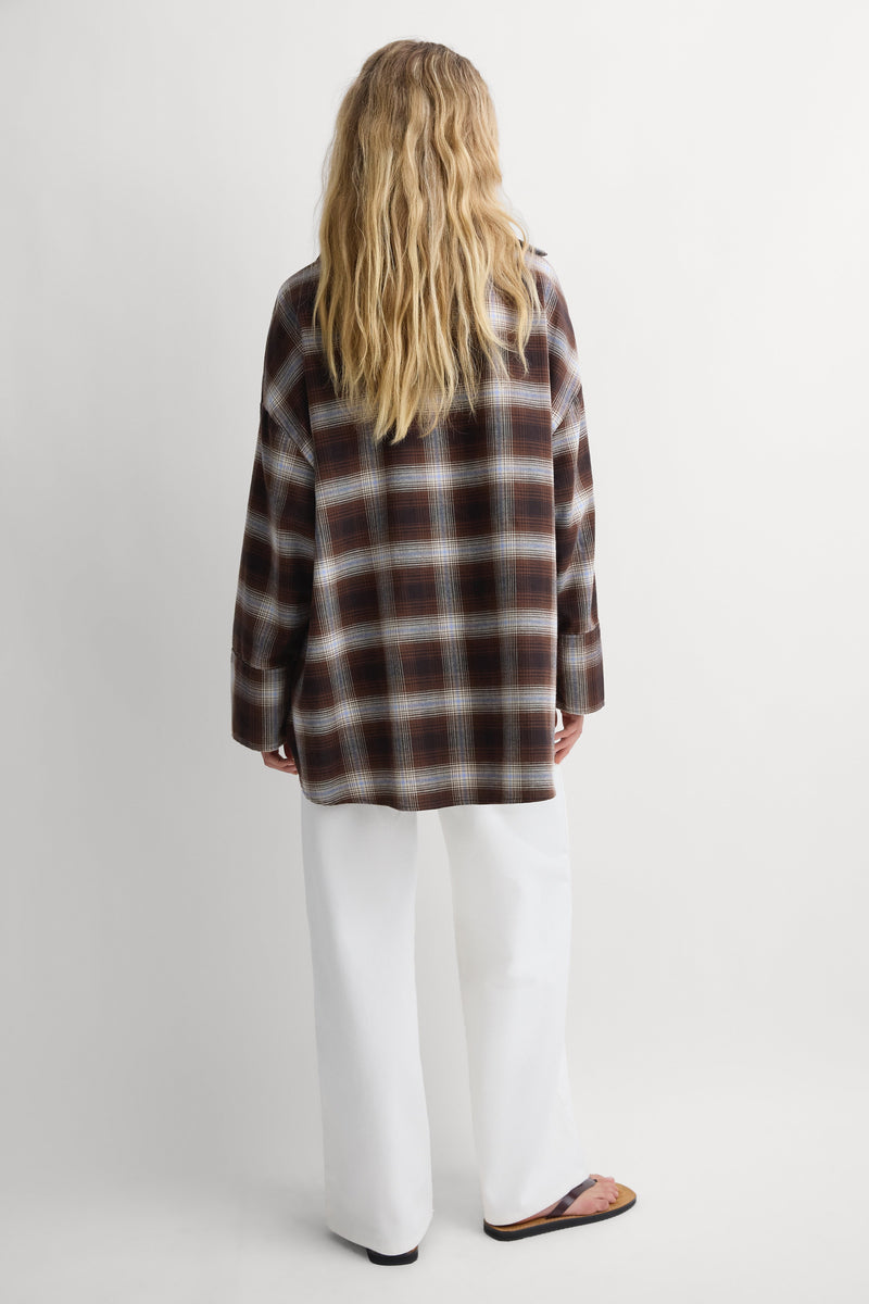 Clemente Shirt Cantilo Check Carob
