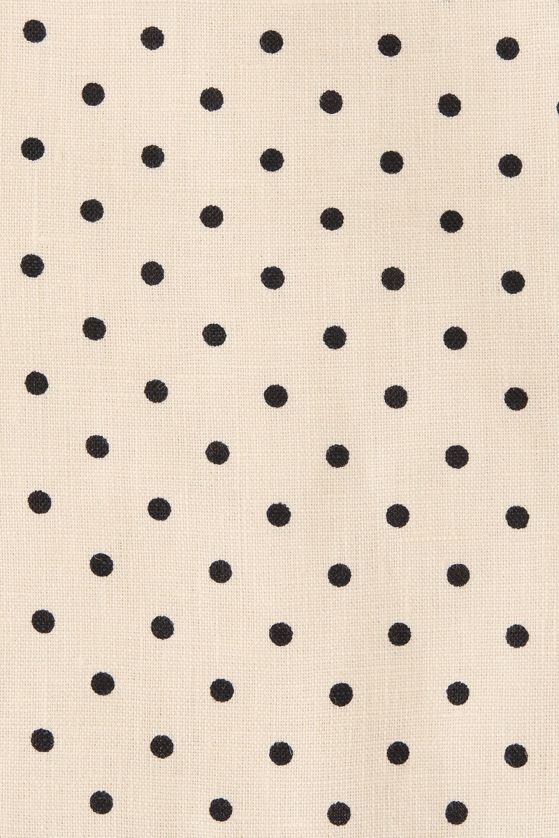 Iria Top Lola Polka Dot Cream Black