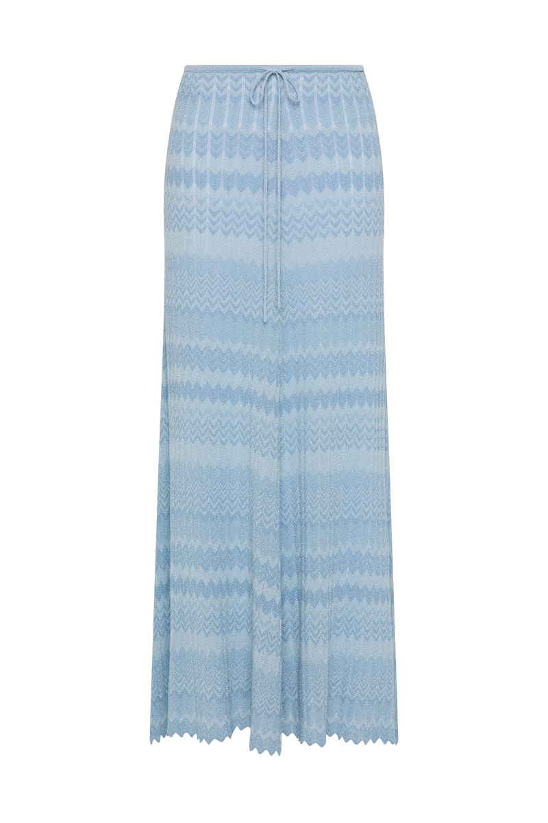 Ria Skirt Light Blue Chevron