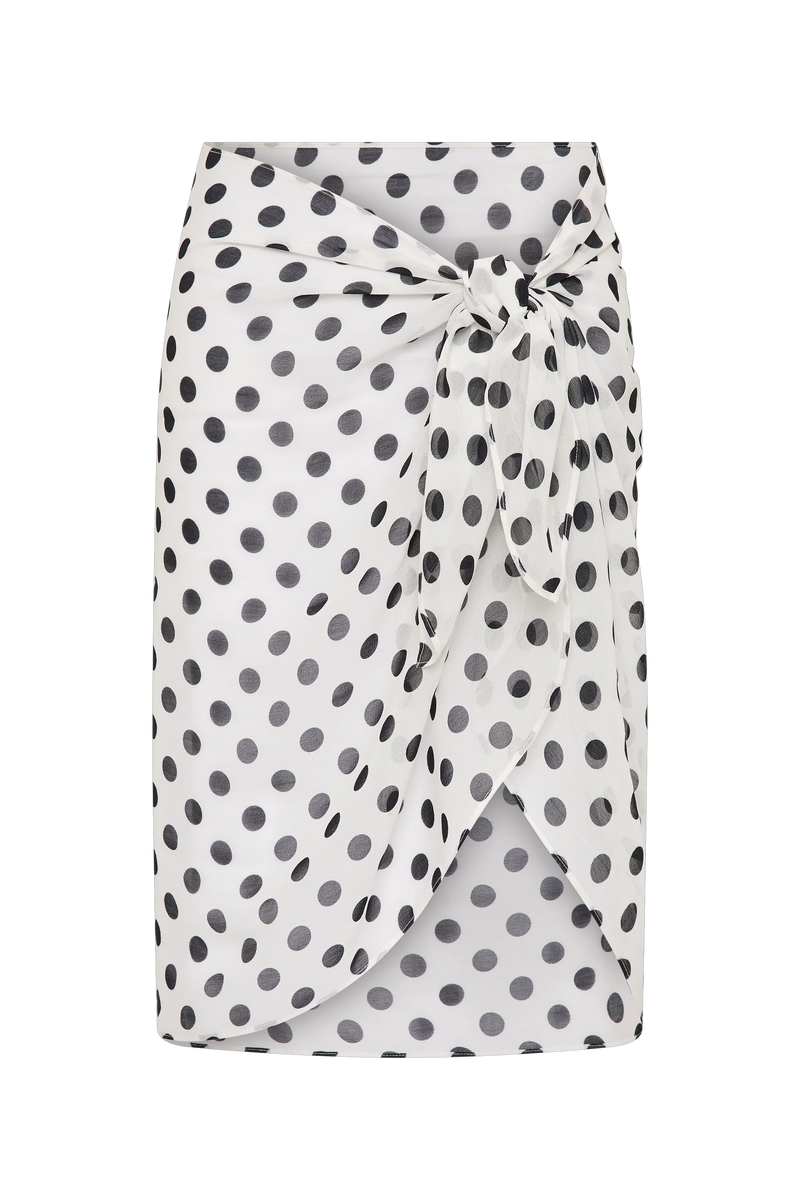 Mirra Pareo White Black Dot