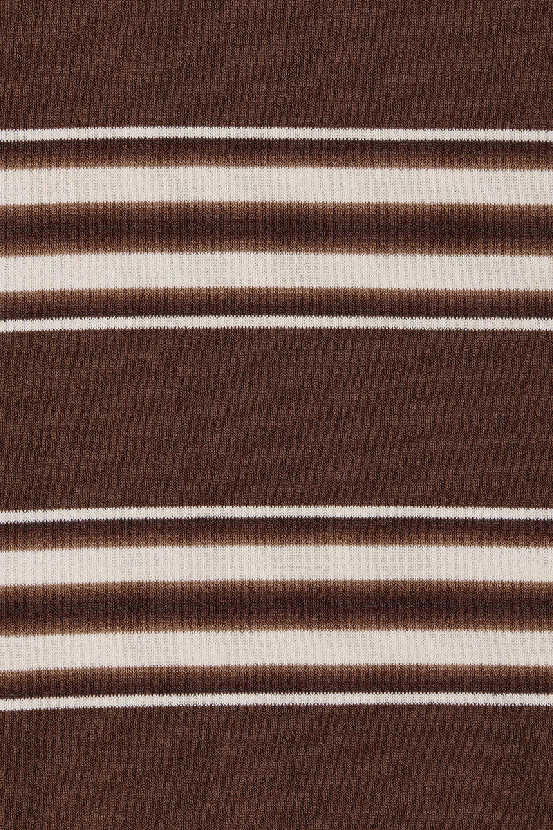 Santiago Polo Dress Ombre Stripe Macro Carob - Final Sale