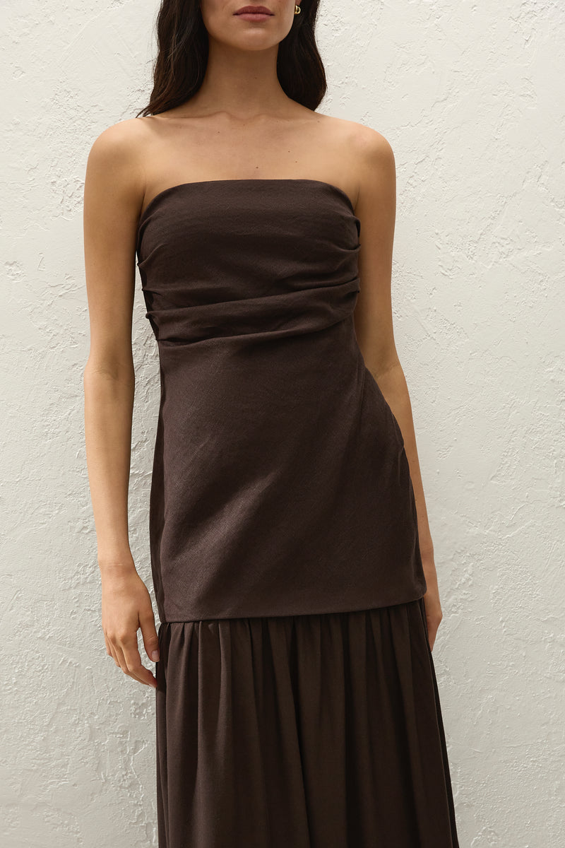 Miro Maxi Dress Espresso - Final Sale
