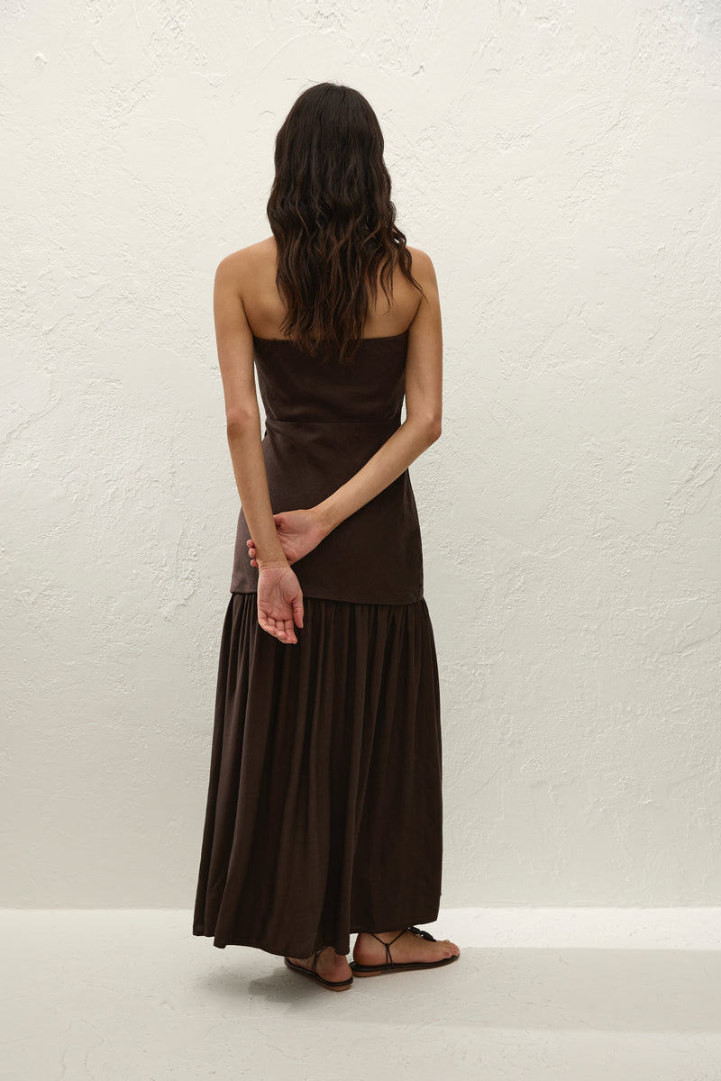 Miro Maxi Dress Espresso - Final Sale