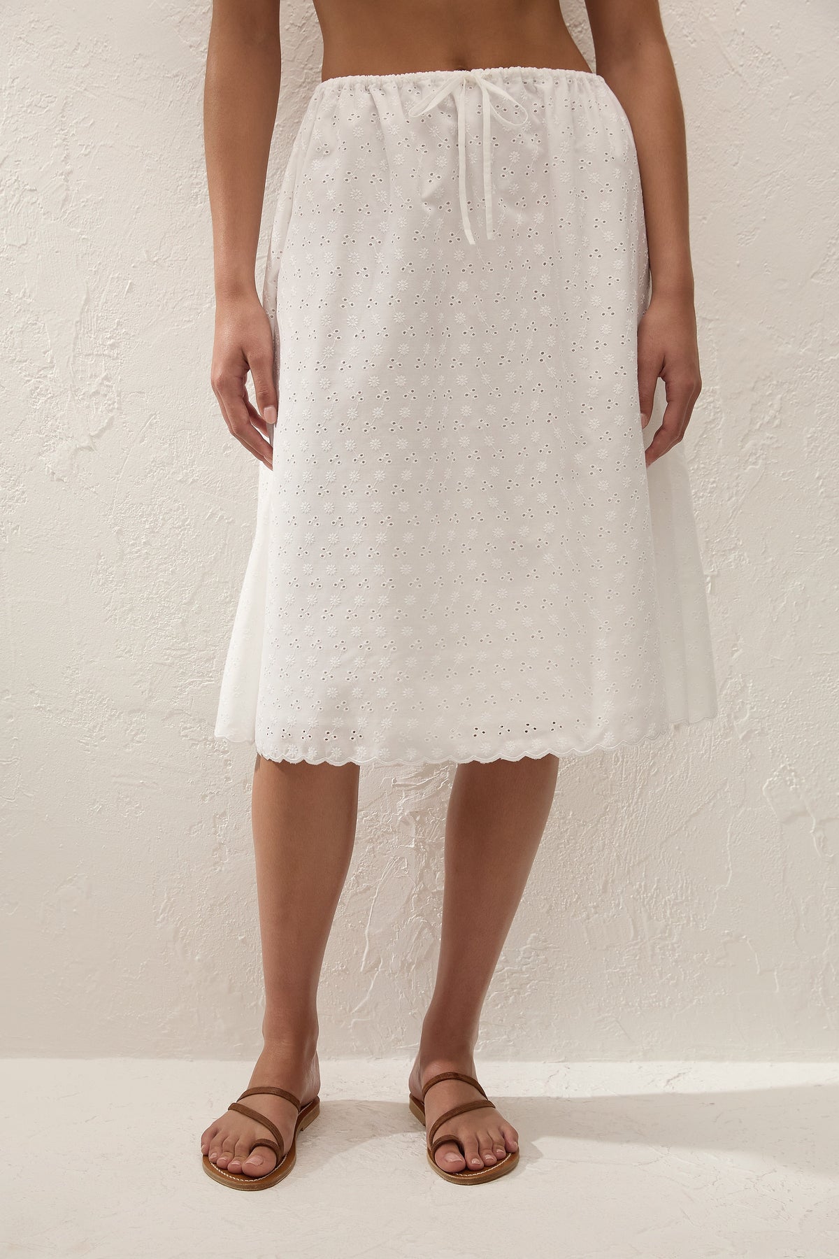 Santana Skirt Lucy Broderie White