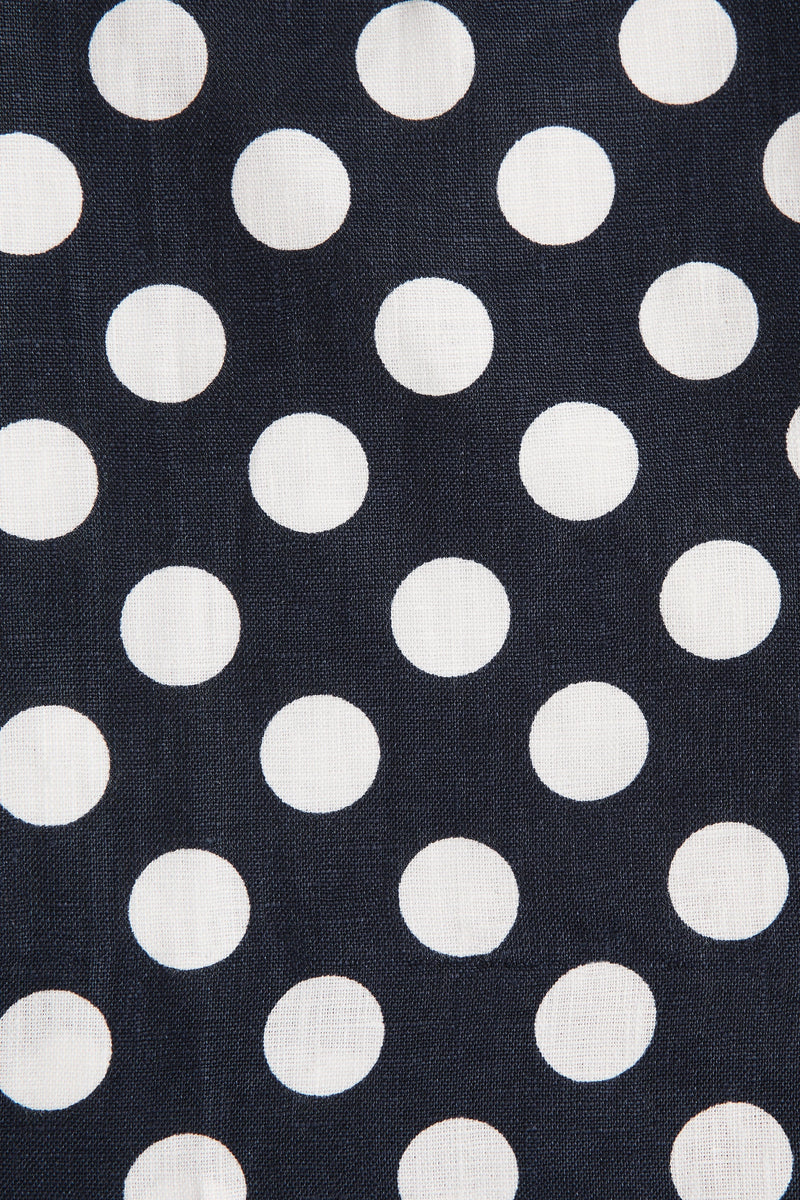Lila Mini Short Vintage Navy White Dot