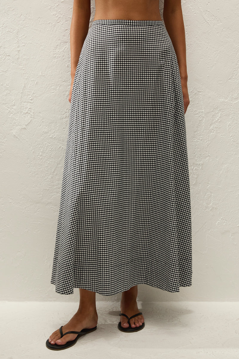 Leceia Skirt Cantinho Gingham Black