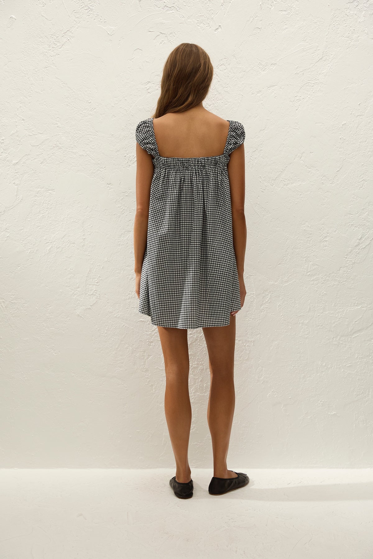 Belinha Mini Dress Cantinho Gingham Black