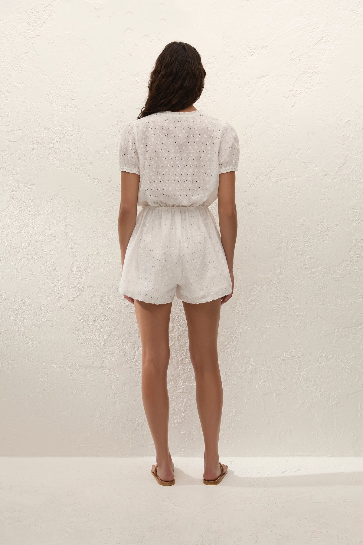 Santana Playsuit Lucy Broderie White