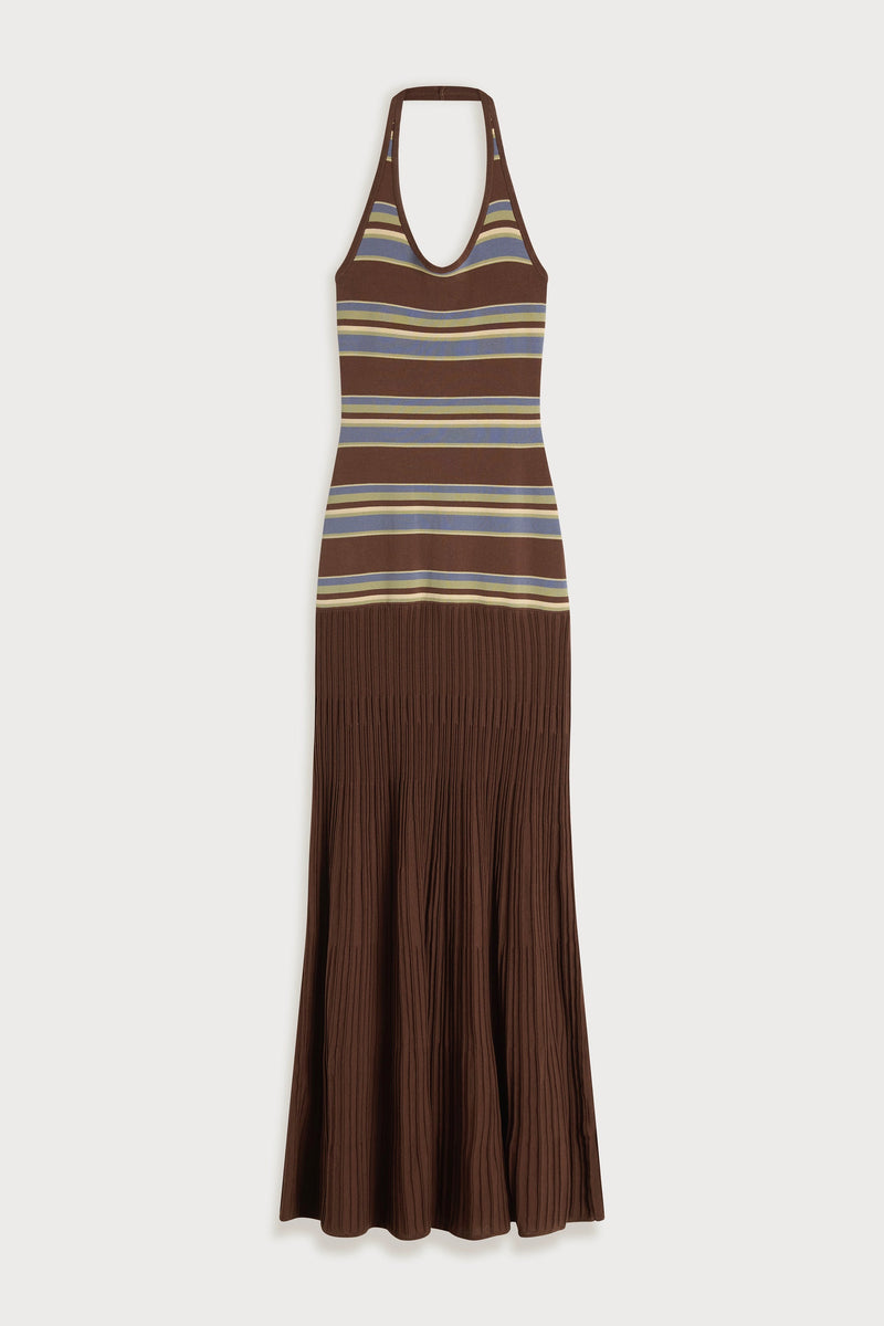 Camile Maxi Dress La Palma Stripe Carob