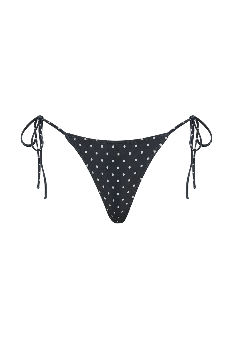 Leo Bikini Bottom Lola Polka Dot Black Cream