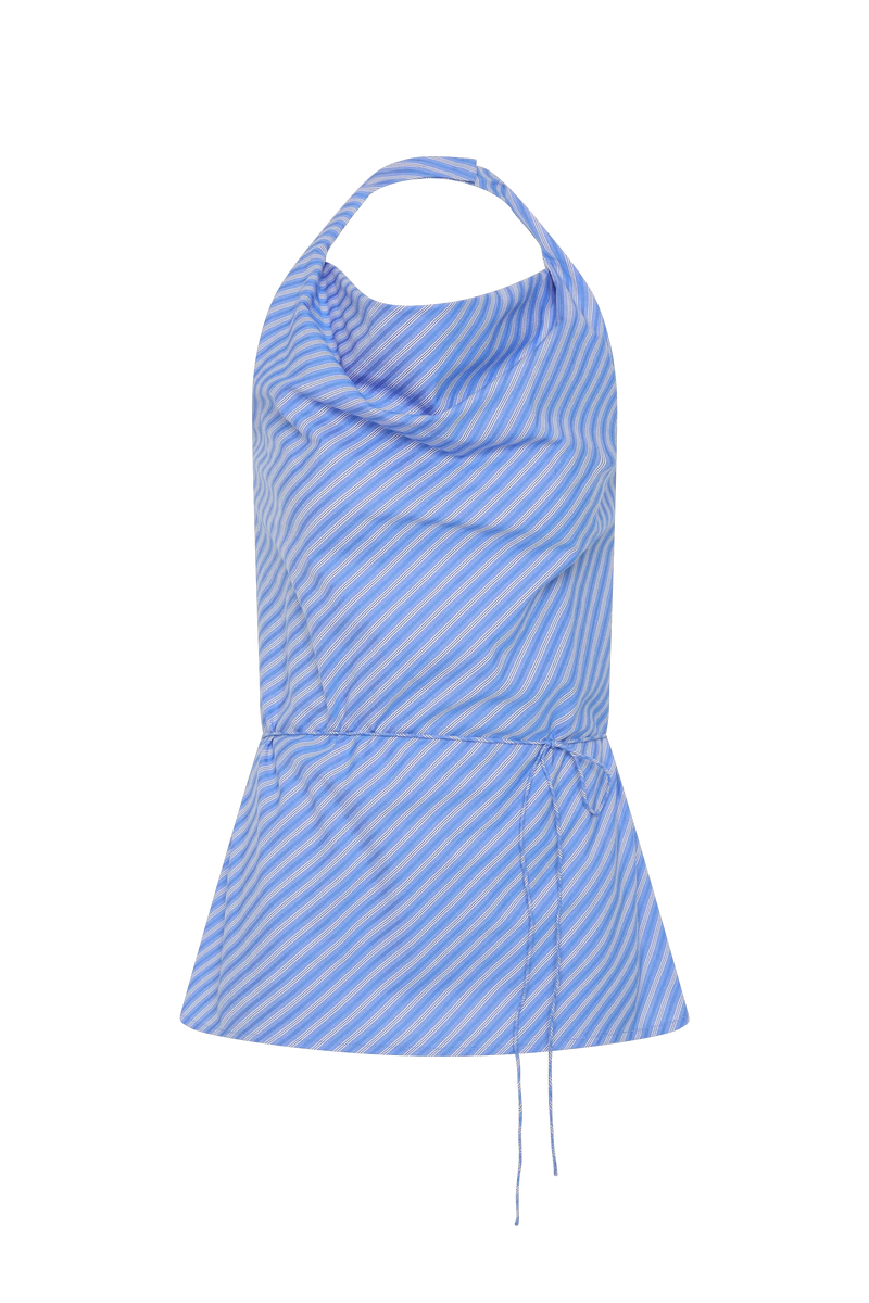 Izaro Top Joao Stripe Azulejo Blue