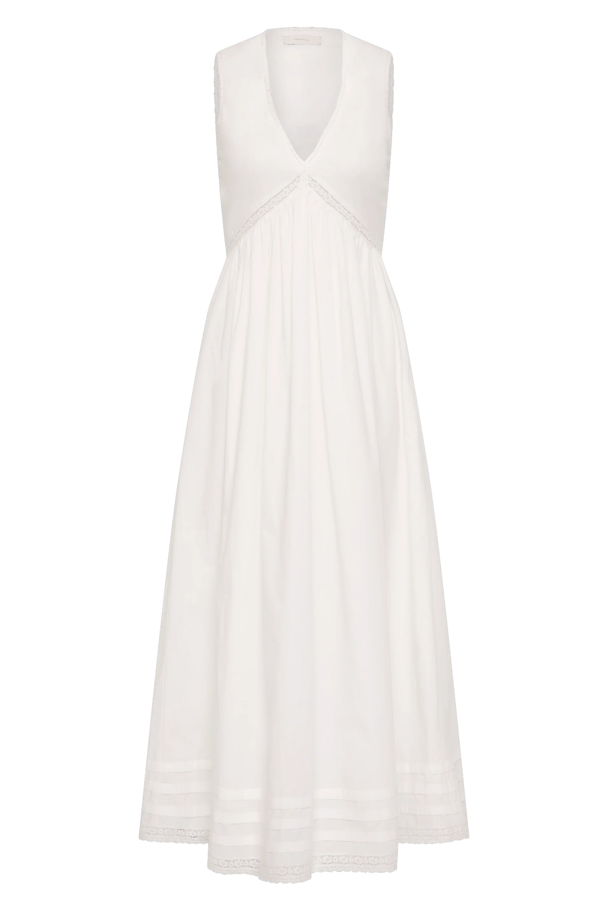 Fiora Midi Dress Fresco Lace White - Final Sale