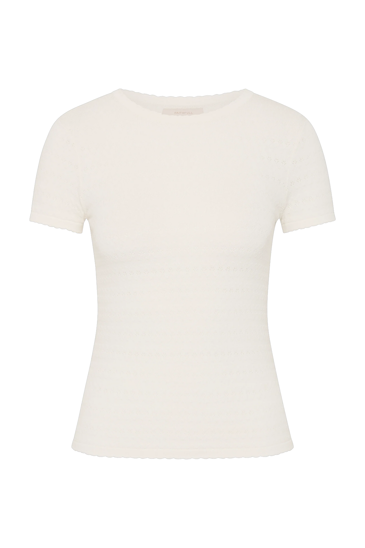Lisandra T-Shirt Gisele Pointelle Vintage White