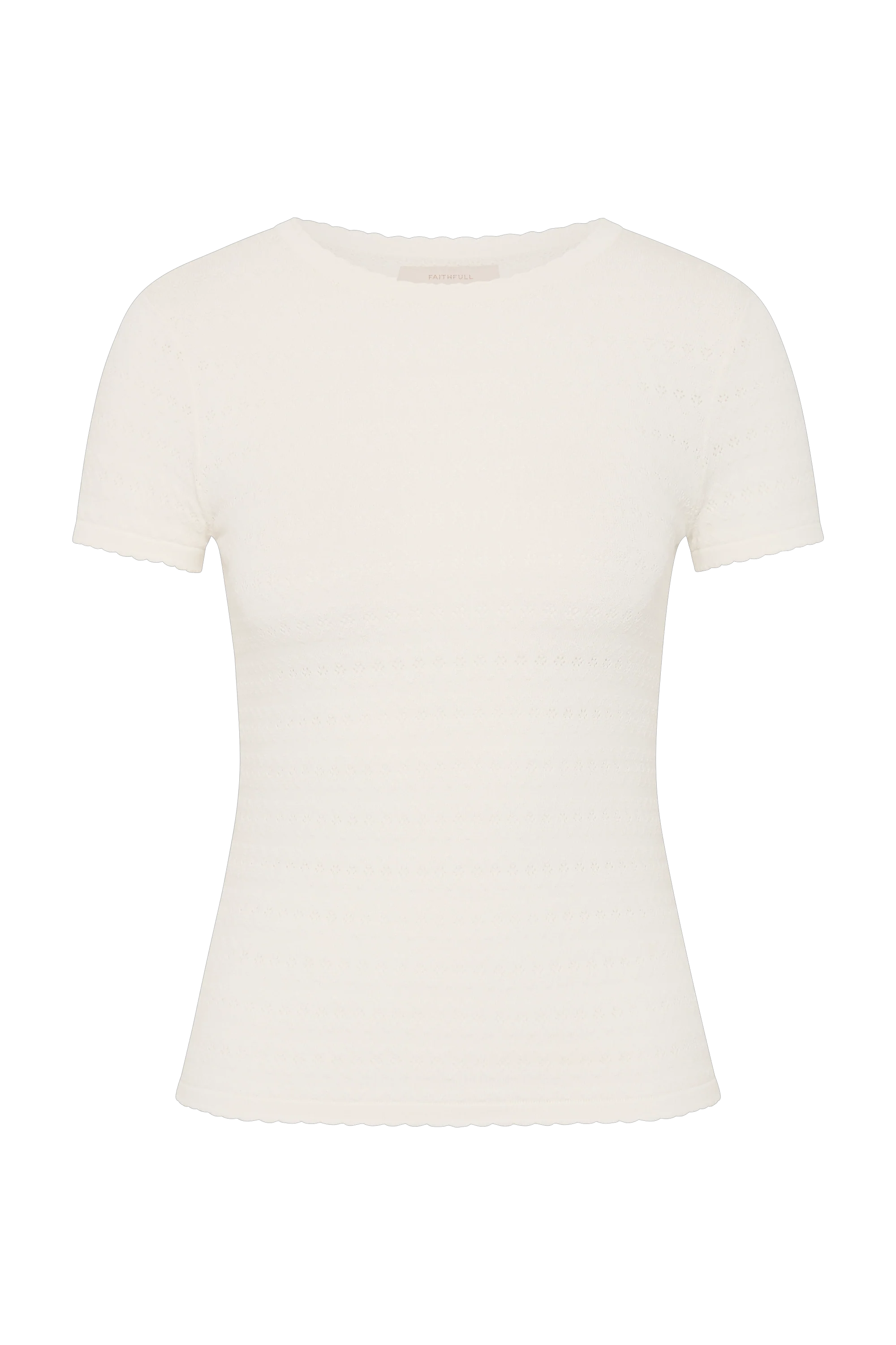 Lisandra T-Shirt Gisele Pointelle Vintage White