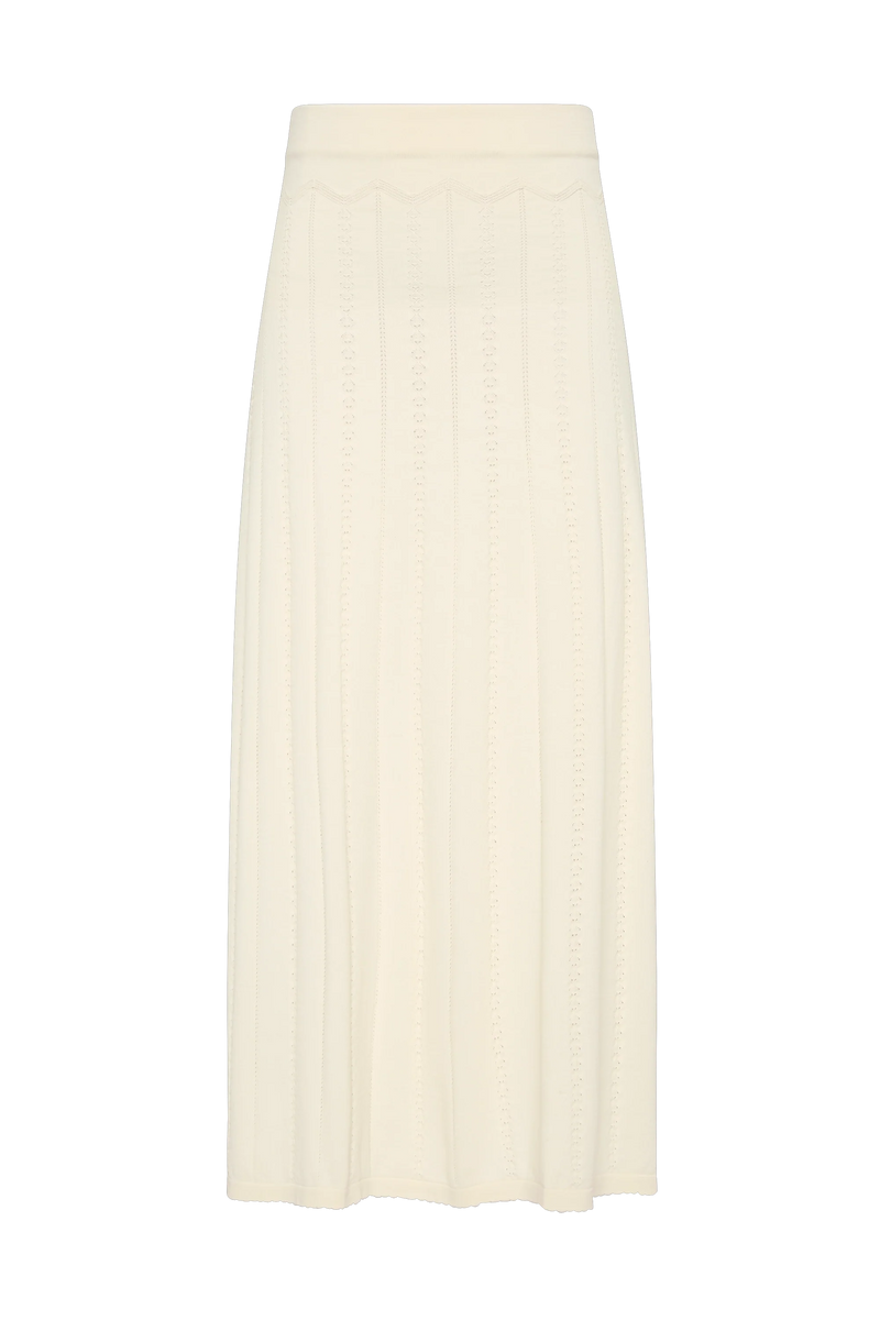 Mieralla Maxi Skirt Maja Pointelle Vintage White