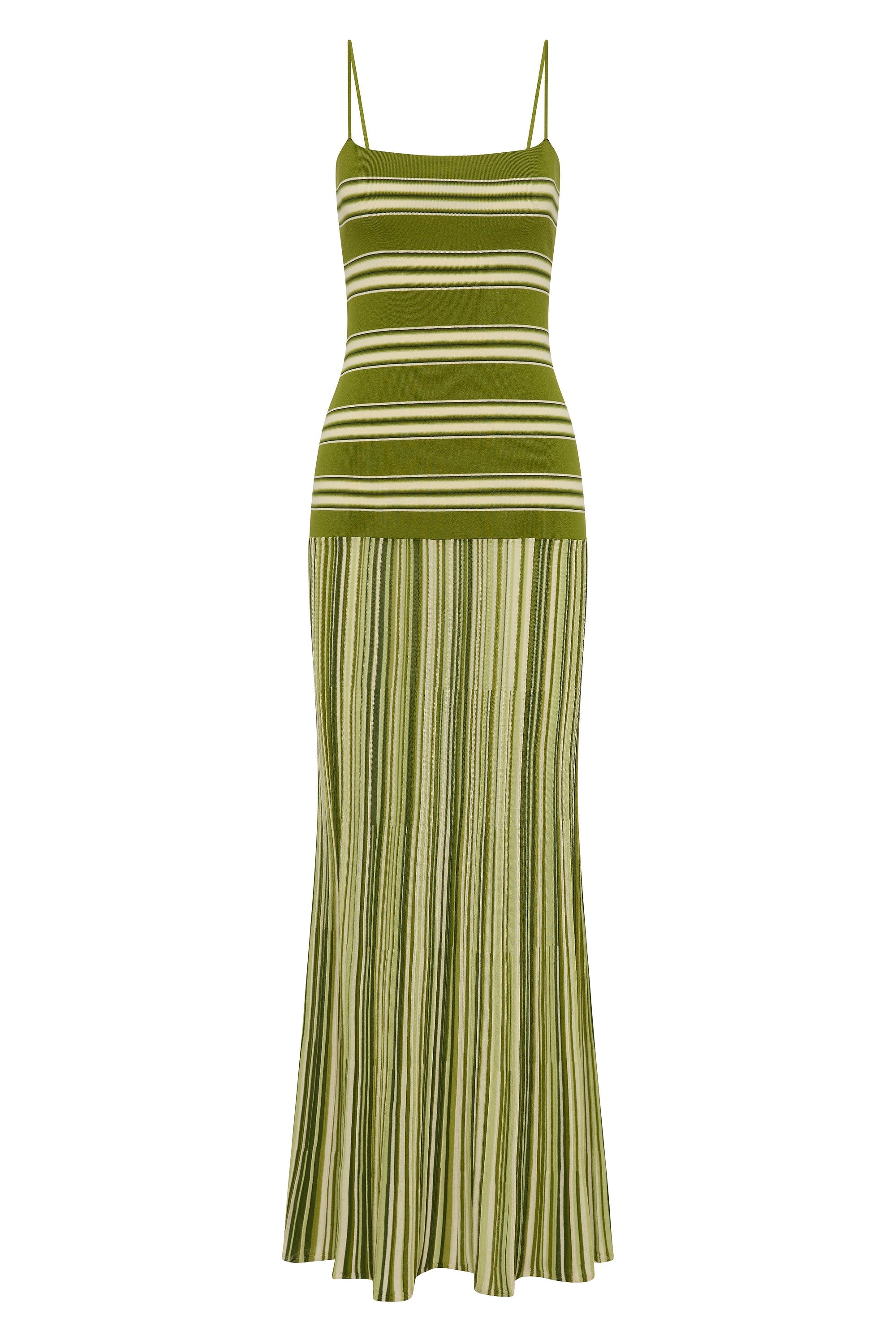 Esenia Knit Dress Ombre Stripe Macro Juniper