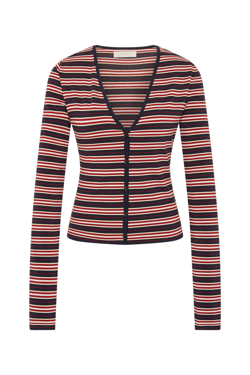 Doris Cardigan Cila Stripe Navy