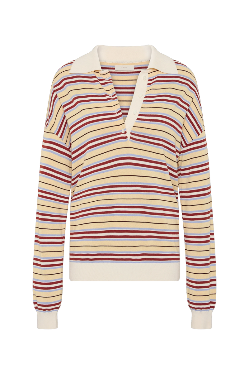 Harlow Oversized Polo Cila Stripe Butter