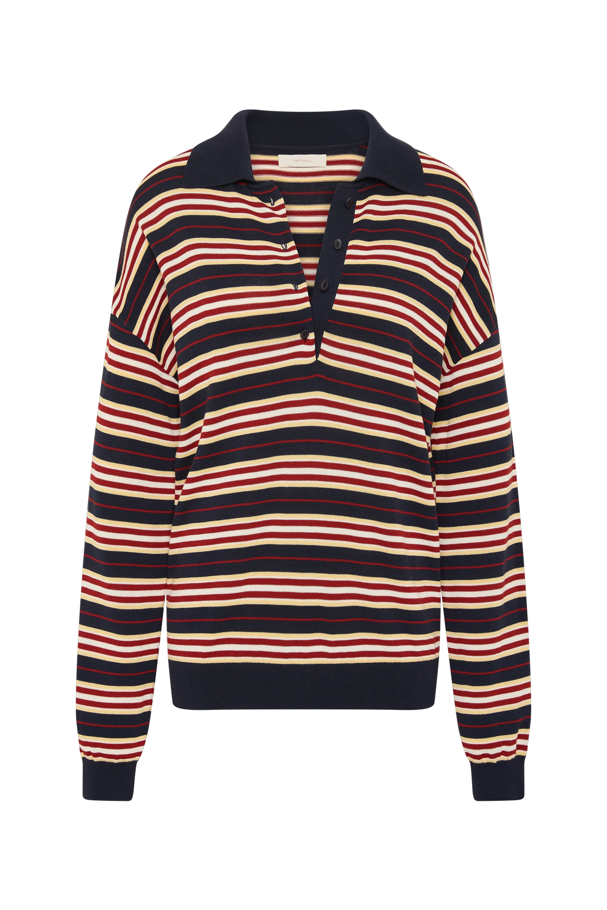 Harlow Oversized Polo Cila Stripe Navy