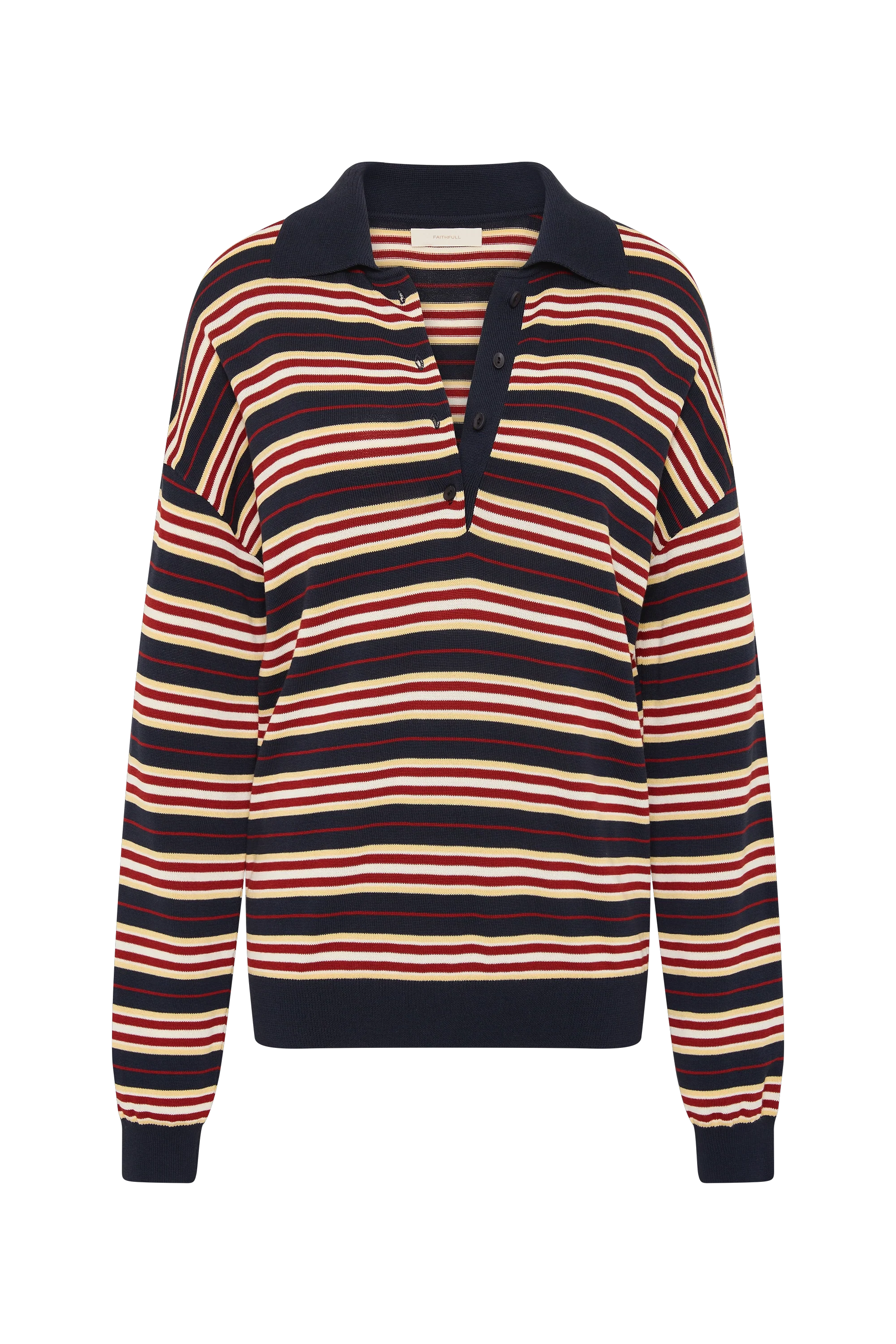 Harlow Oversized Polo Cila Stripe Navy