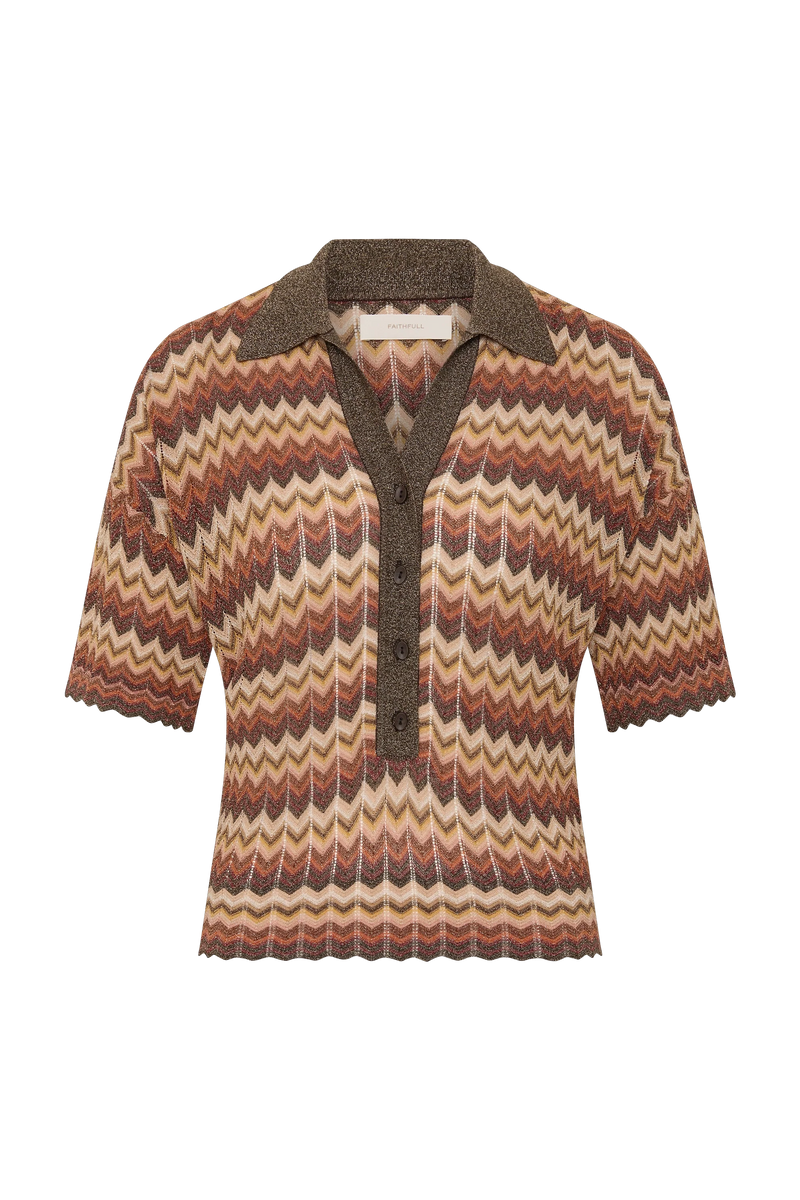 Raya Polo Top Lais Stripe