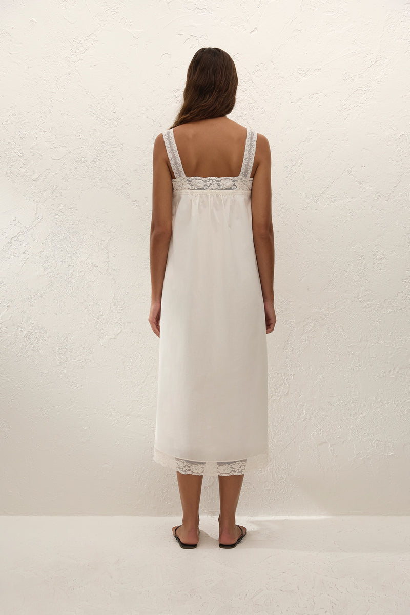 Cristina Midi Dress Mila Lace Ivory
