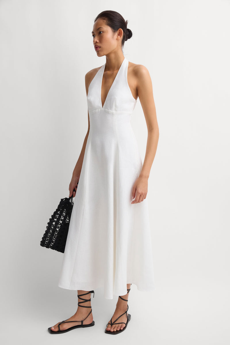 Marais Midi Dress White