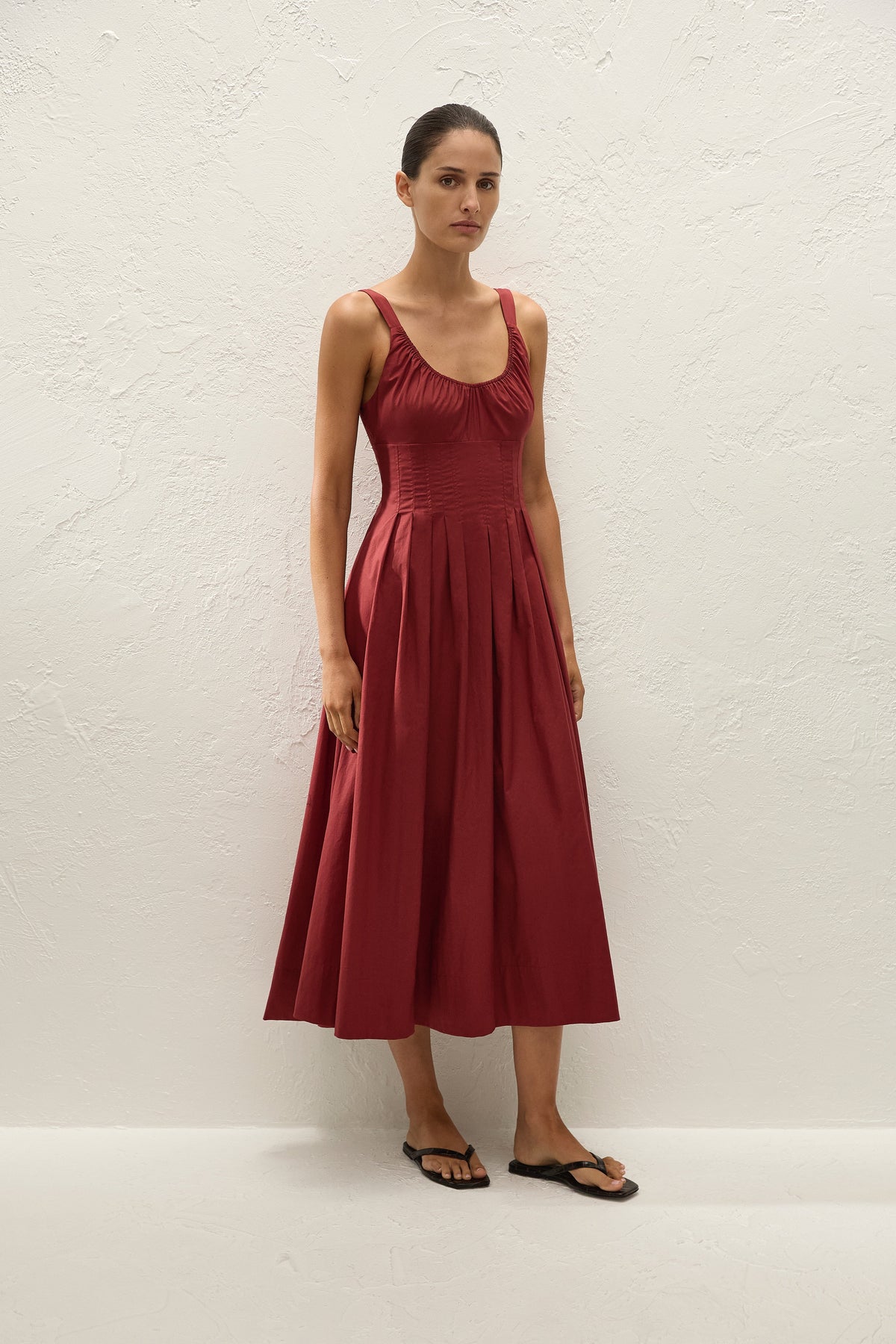 Rosalina Midi Dress Porto Red