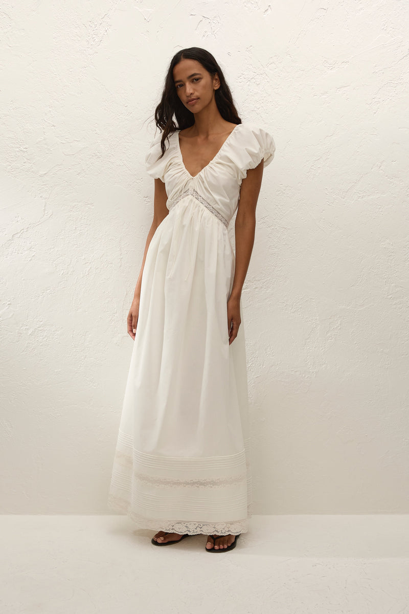 Elodia Maxi Dress Mila Lace Ivory