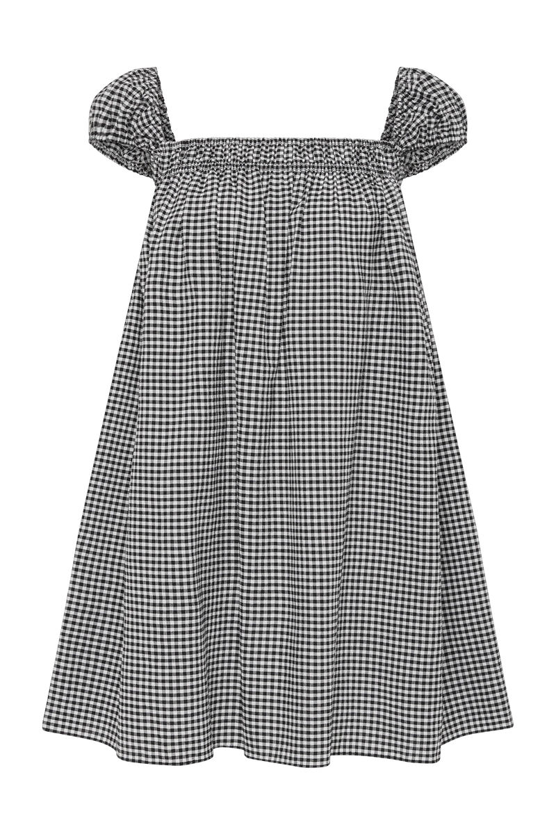 Belinha Mini Dress Cantinho Gingham Black