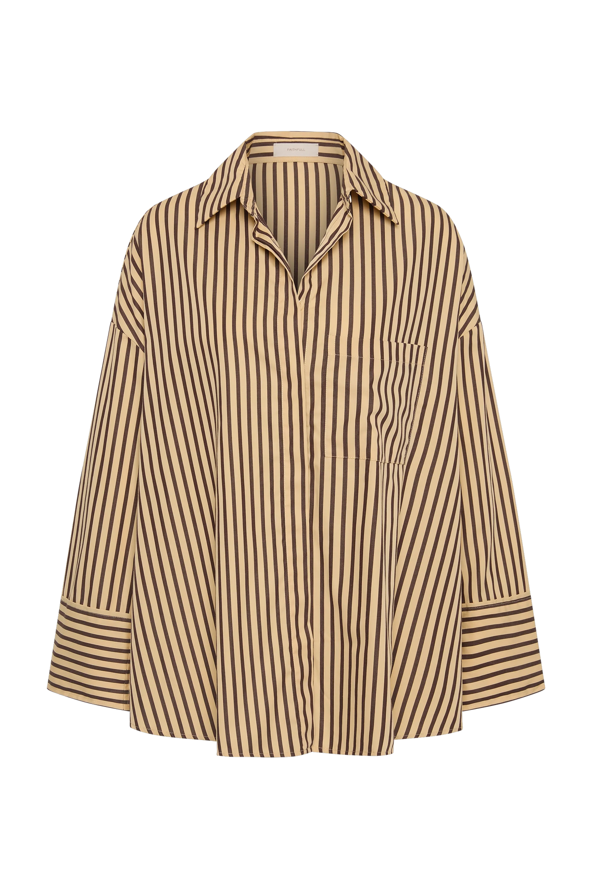 Clemente Shirt Carmen Stripe Sand Cedar